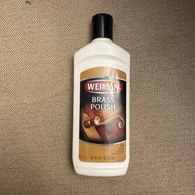 Weiman 041598000300 Brass Polish And Cleaner Pewter Copper Chrome Gold Metal Half Bottle Open