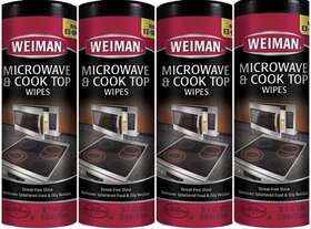 Weiman 041598000461 Microwave And Cook Top Wipes - 30 Count Pack Of 4 Brand New-free Shipping