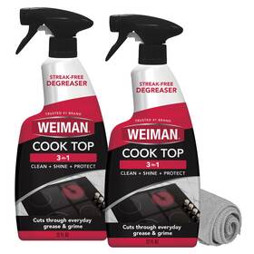 Weiman 041598201066 2-pack Cooktop Cleaning Spray And Microfiber Cloth Oven Cleaner