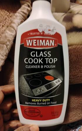 137ea Weiman 20 Oz Squeeze Bottle Glass Cook Top Cleaner Open Full