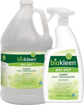 Weiman 313107062087 Biokleen Bac-out Stain Remover For Carpet Clothes - 32 Ounce And Gallon Refill