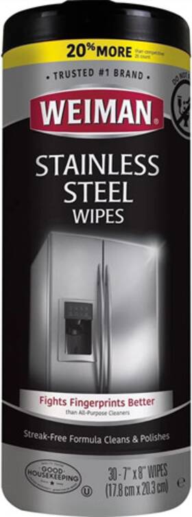4366547 Weiman Pack Of Four Products Stainless Steel Wipes 30 Count Polishes