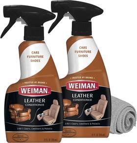 Weiman 445024873859 Leather Cleaner And Conditioner For Furniture - 12 Ounce 2 Pack Ultra