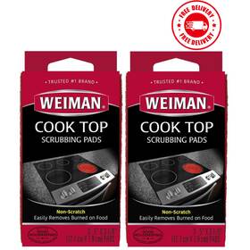 Weiman 445042163109 Cook Top Scrubbing Pads 3 Count 2 Pack Cuts Through The Toughest Stains