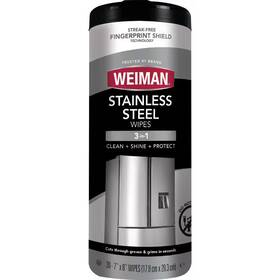 Weiman 445046062064 12 Oz. Stainless Steel Cleaner Wipes