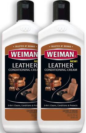 Weiman 445050742709 3 In 1 Deep Leather Conditioner Cream 2 Pack - Restores Surface