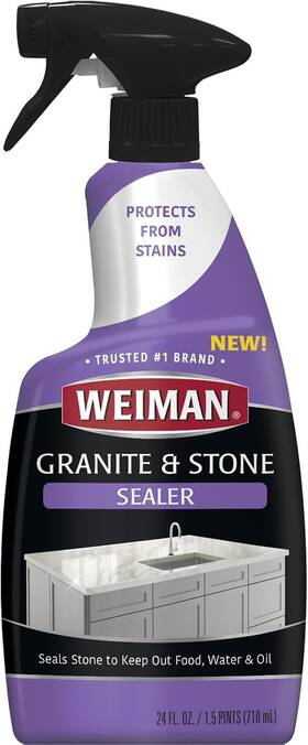 5187 Weiman Granite And Stone Sealer Spray - Protects Kitchen Countertops Sinks Showe
