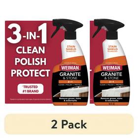 Weiman 705354004505 3-in-1 Granite Cleaner And Polish - Streak-free Natural Stone Care 2 Pack