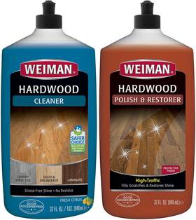 Weiman Products 313041179179 Hardwood Floor Cleaner And Polish Restorer Combo - 2 Pack High-traffic