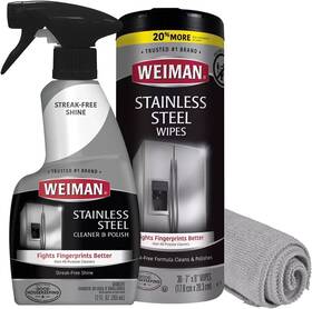 602zbp Weiman Products Llc. Stainless Steel Cleaner Kit - Removes Fingerprints Residue Water Marks