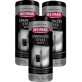 Weiman Stainless Steel Cleaner Wipes 12 Oz. 3-pack