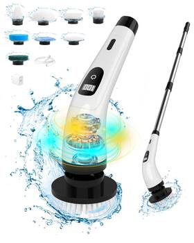 Ipx7 Wevenad 768561486977 Electric Spin Scrubbershower Scrubber Waterproof With 8 Replaceable Brush H