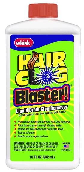 6216 Whink 070275061167 Hair Clog Blaster Drain Clearer 18 Oz
