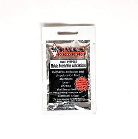 White Diamond 678065000695 Metal Polish With Long Lasting Sealant Wipe 12 Wipes Is A Clean