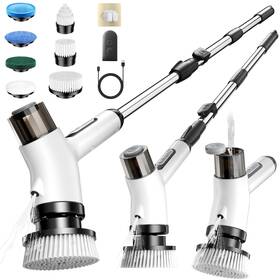 Wikihhome 673658150054 Electric Spin Scrubber Cordless 2 Speeds Shower With Foam