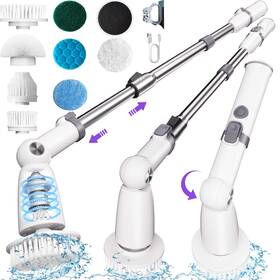 Hk036 Wildley Electric Spin Scrubberfloor Scrubber With Long Handle Power Dual Speeds