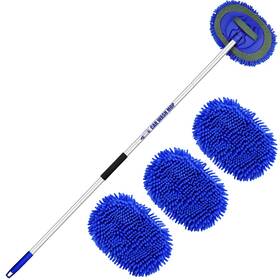 Willingheart 331816705102 63 Inch Long Handle Car Wash Brush Microfibre Extendable Cleaning Mop Mitt For Ca
