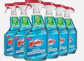 Windex 019800002022 Pack Of 8 Glass And Window Cleaner Spray Bottle Blue 23 Fl Oz