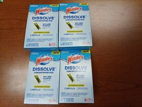Windex 019800004019 8pack Dissolve Concentrate Multisurface Cleaner Refill Pods Free Shipping