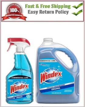 308534 Windex Original Glass Cleaner 32 Oz. Spray Bottle 128 Fl. Refill