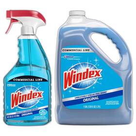 Windex 313052912963 32 Oz. Commercial Line Trigger Bottle Original Glass Cleaner And 128 Commerc