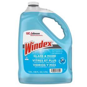696503 Windex Liquid Glass And Surface Cleaner 1 Gal Blue Unscented Jug