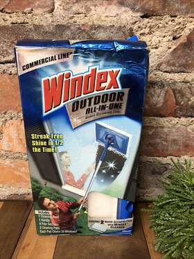 734224 Windex Outdoor All In One Glass Cleaning Tool Kit Unopened Box As Is Retired