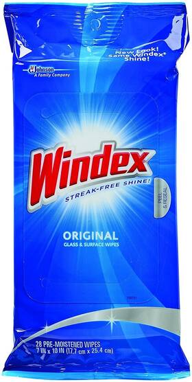 Cb702325 Windex Glass And Surface Wipes Original 28 Ct Pack Of 12