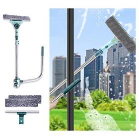 Window Squeegee Cleaning Tool 3 In 1 U Shaped Cleaner Kit With Extension Pole
