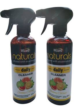 Wizard 850045213763 Naturals In With Essentials Oils Daily Cleaner Sunny Citrus 13oz 2 Bottles