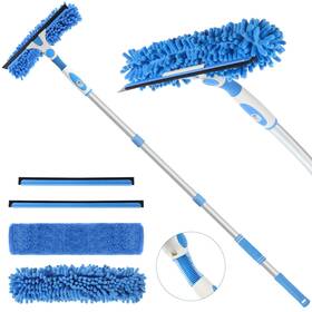 Wlich-am-243168 Wlich New Best Squeegee Cleaner 2 In 1 Shower With Extension Pole 92 Extendable Window