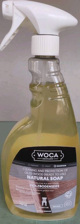 2409-994568 Woca Natural Soap Spray 750ml 25.3oz Oiled Wood Floor Cleaner