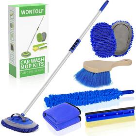 Uwutai1001b Wontolf 62ftft Car Wash Brush With Long Handle - Chenille Microfiber Mop Mitt Cleaning