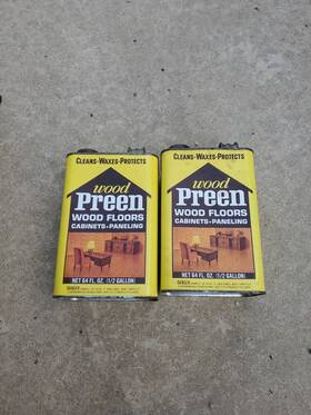Wood Preen 031600513003 2 Vtg Quart 64oz Cleaner Wax Protects Discontinued 1 Full Other 1/4