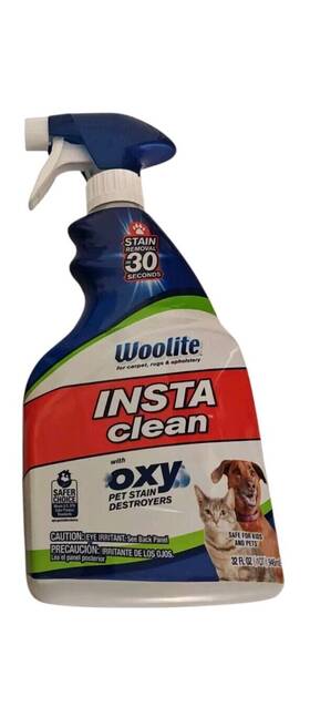 Woolite 011120231687 32oz Instaclean Carpet Upholstery Rug Pet Stain Odor Oxy Destroyer 946ml