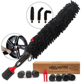Woollywormit 752830968363 Car Wheel Cleaning Brush Kit - Rim And Tire Cleaner Auto Detailing