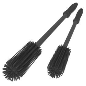Wqss Aoeiu 798623389014 2pcs Silicone Bottle Brush Set 15.7 Inch And 12.6 For Cleaning Dark Grey
