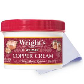 Wrights 011121004143 Copper And Brass Cream Cleaner With Polishing Cloth