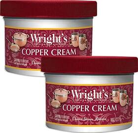 Wrights 011121200408 Copper And Brass Polish Cleaner Cream- 8 Ounce - 2 Pack Gently Clean An