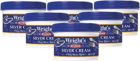 Wrights 011121600147 Silver Cleaner And Polish Cream - 6 Pack 8 Ounce Ammonia-free