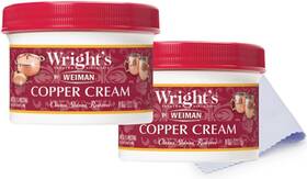 412zbp Wrights Copper Cream Cleaner - 8 Ounce 2 Pack With Polishing Cloth Gently Cle