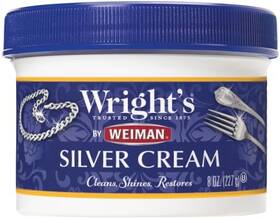 Wrights Silver 523568936257 Cleaner And Polish Cream 8 Ounce Gently Clean Remove Ta