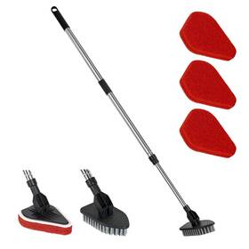 Wviouopu 755538768402 46ftft Tile And Tub Floor Scrub Cleaning Brush With Long Handle Extendable Detachabl
