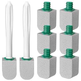 Tr-001 Xuelimei 6pcs Gray Pumice Stone For Toilet Bowl Cleaning With 2pcs Long Handle Bru