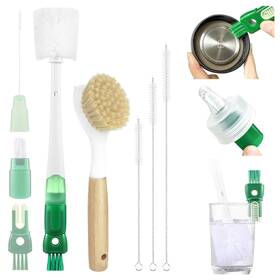 Fy-5-g Xyfuuee 5 Pack Dish Bottle Brush Set With 5-in-1 Cup Cleaning Scrub Long
