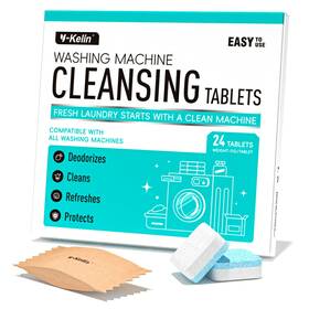 Y-kelin 943566115310 Washing Machine Cleaner Tablets 24 Pack -1 Year Supply For He Front Loader And
