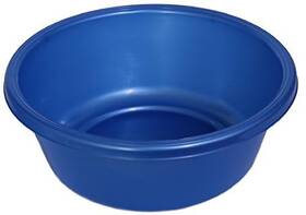 1147-blue Ybm Home Round Plastic Wash Basin 1147 9.75 Inch Blue Small Dish Tub Household Cleaning