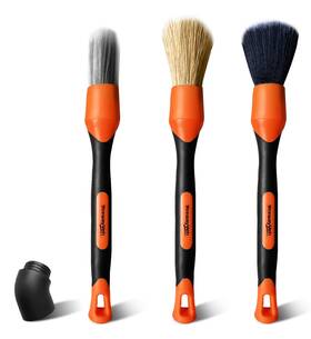 Yw-p00039 Yeewayveh Car Detailing Brush Set 3 Ultra Soft Boar Hair Brushes For Interior And Exterior