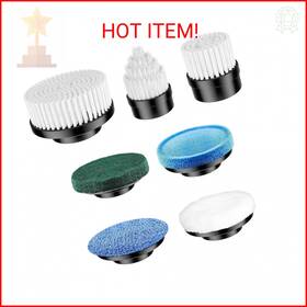 Yesayce 673658146262 8pcs Electric Spin Scrubber Replacement Brush Heads Extra Brushes Kit F
