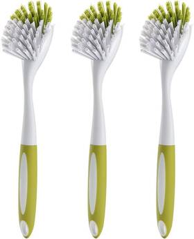 Yeudeuy 681381298004 3 Pack Dish Brush Scrubber For Dishes Pots Pans Sink Cast Iron Kitchen Cleaning